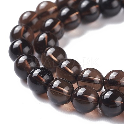 Natural Smoky Quartz Beads Strands G-C076-6mm-4-1
