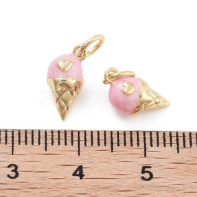 Rack Plating Brass Enamel Charms X1-KK-G512-19C-G-1