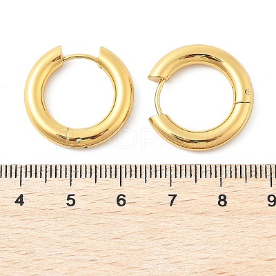 202 Stainless Steel Huggie Hoop Earrings EJEW-O087-08K-G-1