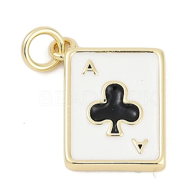 Brass Enamel Charms KK-G522-44G-04-1