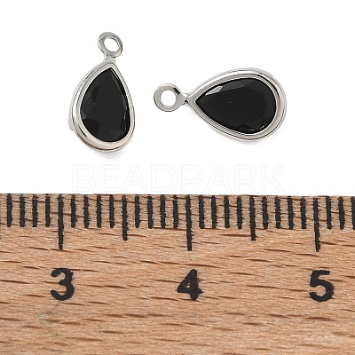 Brass Pave Cubic Zirconia Charms CU-CBABEB3-04P-01-1