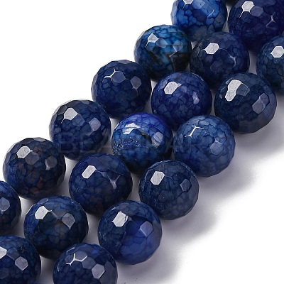 Natural Dragon Veins Agate(Dyed & Heated) Beads Strands G-K390-A12-01-1