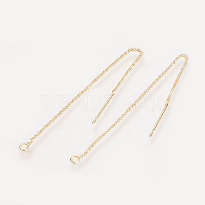 Brass Stud Earring Findings KK-S336-39G-1