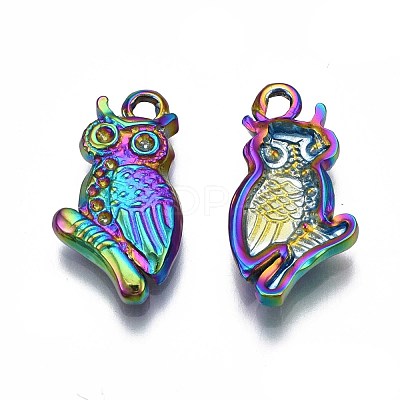 Rainbow Color 304 Stainless Steel Pendant Rhinestone Settings STAS-S119-073-1