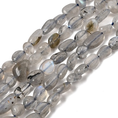 Natural Labradorite Nuggets Beads Strands G-J335-40-1