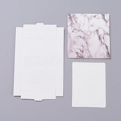 Kraft Paper Boxes and Necklace Jewelry Display Cards CON-L016-A07-1