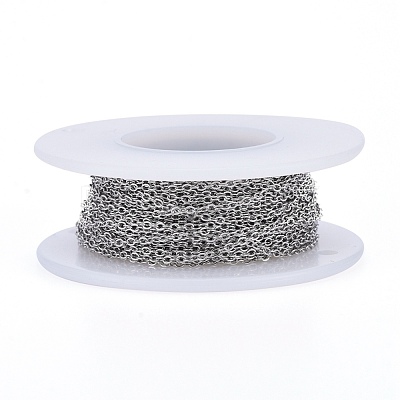 Tarnish Resistant 304 Stainless Steel Cable Chains CHS-F007-01P-A-1