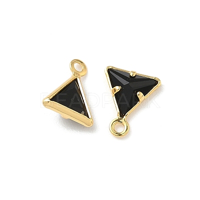 Brass Glass Charms KK-Z136-30G-03-1