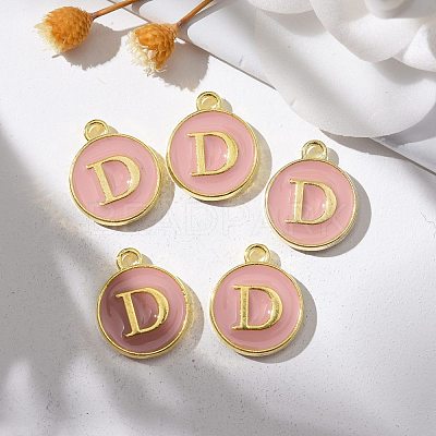 Golden Plated Alloy Enamel Charms X-ENAM-S118-07D-1