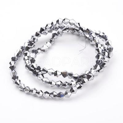 Electroplate Glass Beads Strands EGLA-S057-4-1