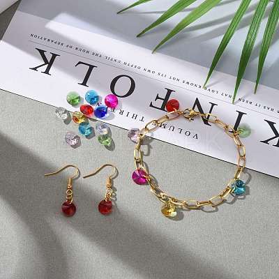 180Pcs 12 Colors Birthstone Charms Glass Charms RGLA-ZZ0001-01-8mm-1