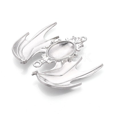 Alloy Bat Wing Connector Cabochon Settings TIBE-N016-06P-1