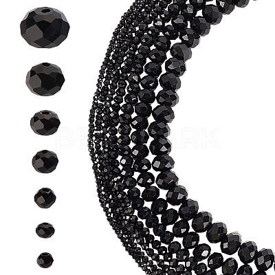 7 Strands 7 Styles Opaque Solid Color Glass Beads Strands EGLA-GO0001-02C-1