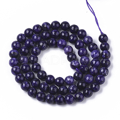 Natural Charoite Beads Strands LS-G-S150-57-6mm-1