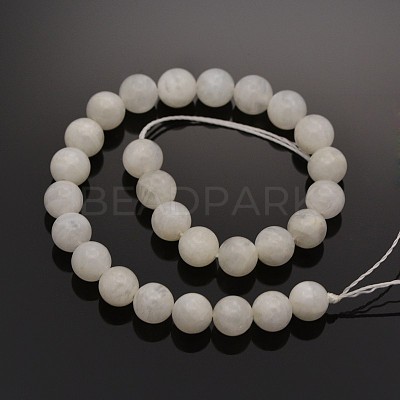 Natural Rainbow Moonstone Round Beads Strands X-G-P088-57-6mm-1