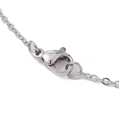 Natural Mixed Gemstone Bullet Pendant Necklace NJEW-JN04421-1