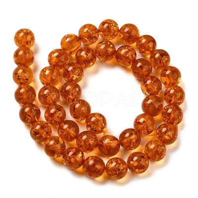 Resin Imitation Amber Beads Strands RESI-Z017-01C-1