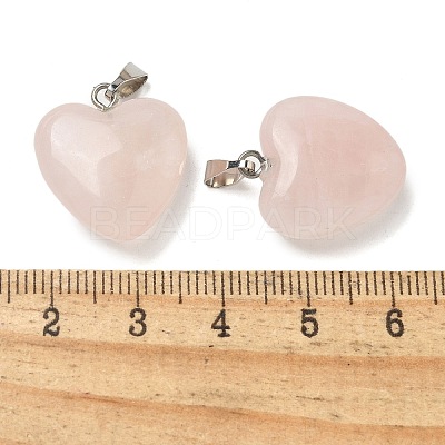 Natural Rose Quartz Pendants G-K385-03P-02-1