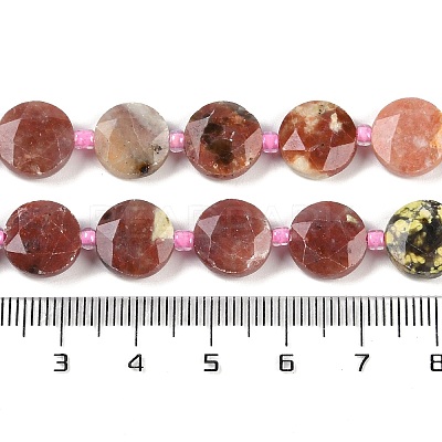 Natural Plum Blossom Jasper Beads Strands G-C116-A16-01-1