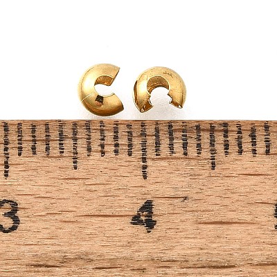 304 Stainless Steel Crimp Beads Covers X-STAS-P239-34G-03-1