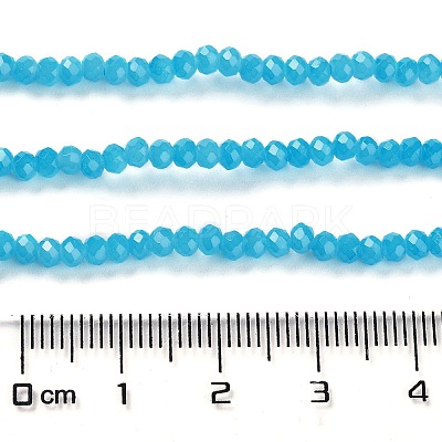 Baking Paint Imitation Jade Glass Bead Strands X-DGLA-A034-J2MM-A13-1