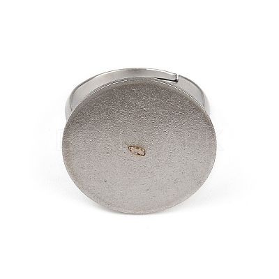 Non-Tarnish 304 Stainless Steel Pad Ring Settings STAS-K278-11F-P-1