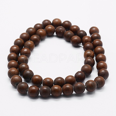 Natural Petrified Wood Beads Strands G-K257-05-8mm-1