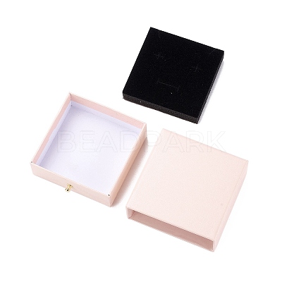 Square Paper Drawer Jewelry Set Box LS-CON-C011-03B-05-1