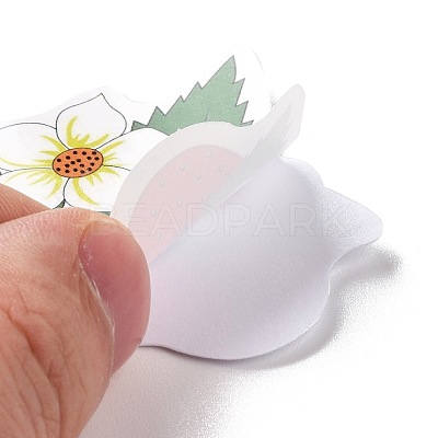 Cartoon Strawberry Paper Stickers Set DIY-G066-16-1