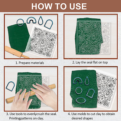 Silicone Clay Texture Mat AJEW-WH0447-009-1
