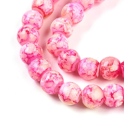Baking Paint Glass Beads Strands DGLA-N003-6mm-A01-1