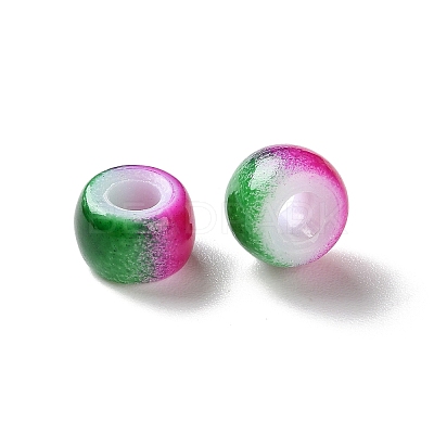 Spray Painted ABS Plastic European Beads KY-G033-02A-09-1