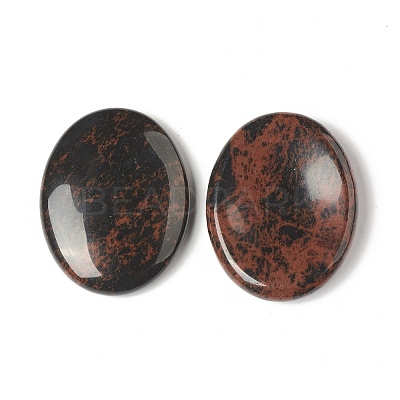 Natural Mahogany Obsidian Worry Stone for Anxiety Therapy G-B036-01L-1