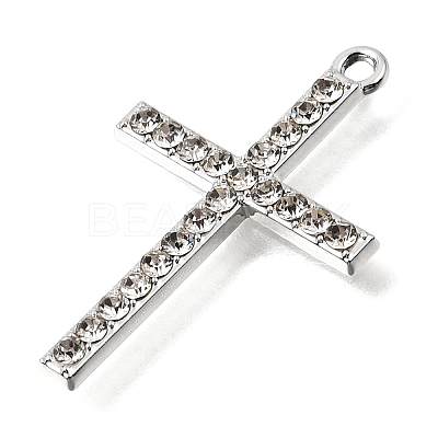 UV Plating Alloy Crystal Rhinestone Pendants RB-CBAD37D-18P-1