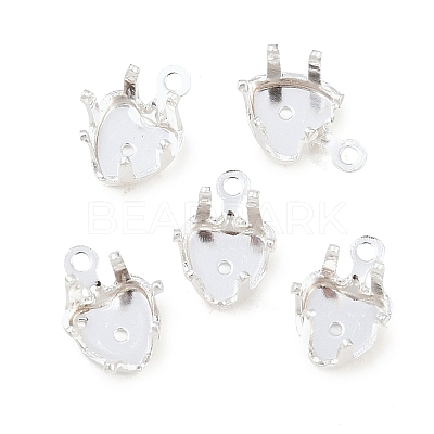Heart Brass Sew on Prong Settings KK-C163-14B-S-1