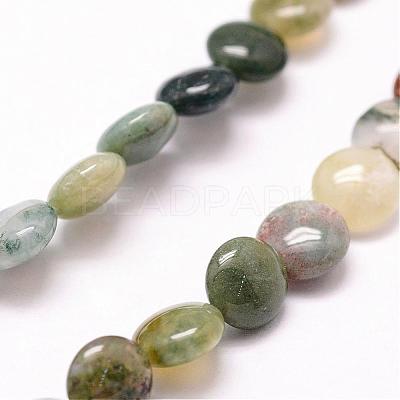 Natural Indian Agate Beads Strands G-N0173-06-8x4.5mm-1