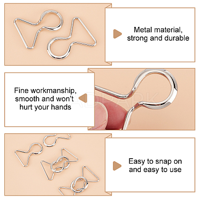6 Pairs Zinc Alloy Clasps FIND-BC0004-66P-1