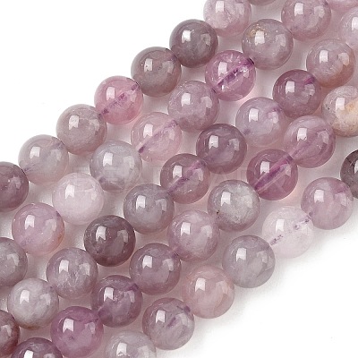Natural Purple Madagascar Rose Quartz Beads Strands G-Z115-C02-6mm-1