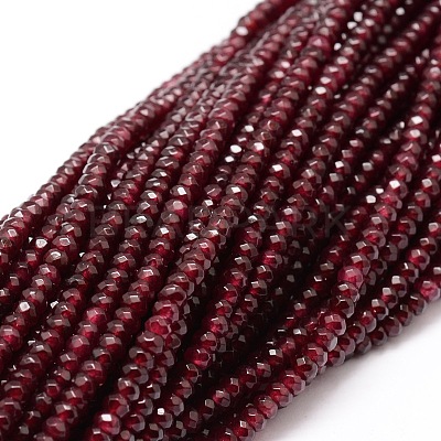 Dyed Natural Malaysia Jade Rondelle Beads Strands X-G-E316-2x4mm-10-1