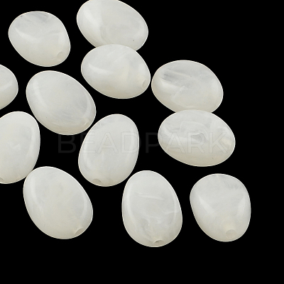 Oval Imitation Gemstone Acrylic Beads X-OACR-R052-19-1
