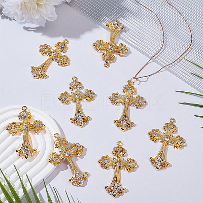 12Pcs Alloy Big Gothic Pendants ALRI-ME0001-01-1