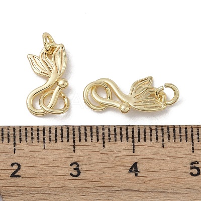 Brass Hook and S-Hook Clasps KK-G497-25G-1