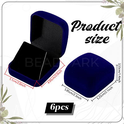 Flocking Jewelry Pendant Storage Boxes CON-WH0089-181B-1