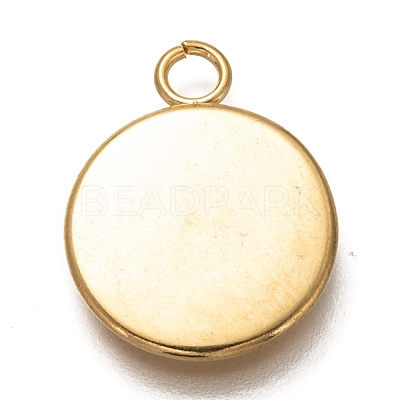 304 Stainless Steel Pendant Cabochon Settings STAS-Z030-01H-G-1