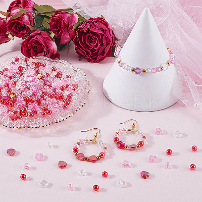 1650Pcs Valentine's Day Transparent Acrylic Beads SACR-SP0001-11-1