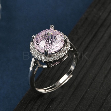 925 Sterling Silver Micro Pave Cubic Zirconia Finger Rings RJEW-B134-01A-02-1