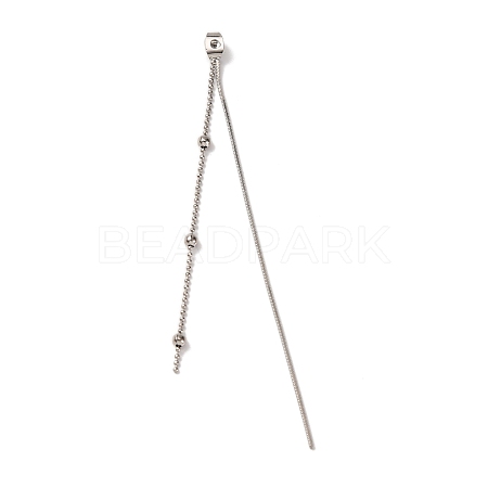 Brass Snake Chain & Ball Chain Ear Nuts KK-G510-16P-1