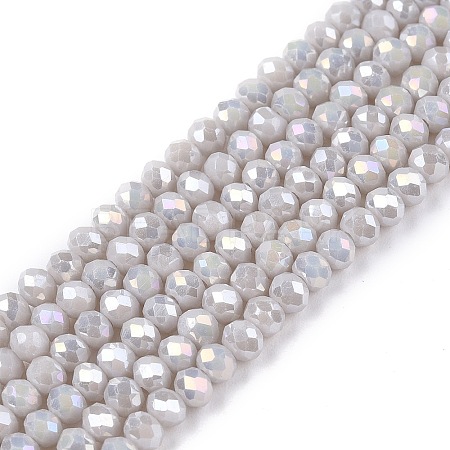 Electroplate Glass Beads Strands EGLA-A044-P2mm-B19-1
