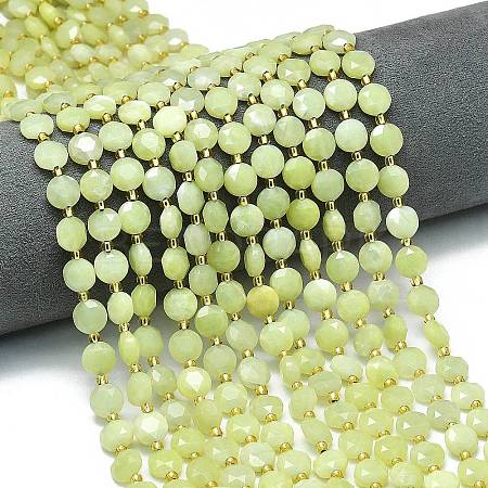 Natural Lemon Jade Beads Strands G-C116-A43-02-1