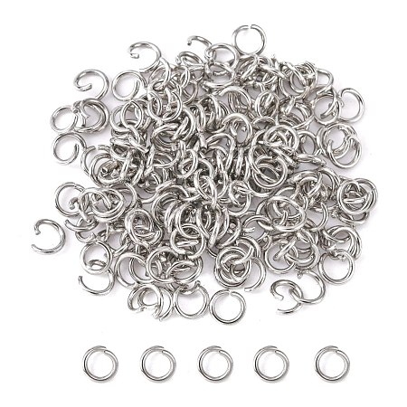 Tarnish Resistant 304 Stainless Steel Open Jump Rings STAS-R049-5x0.8mm-1